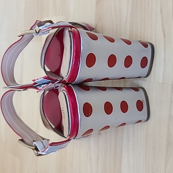 Baldi London Red High Heels Sexy Open Toe Sandals Size 7.5 - Picture 5 of 11